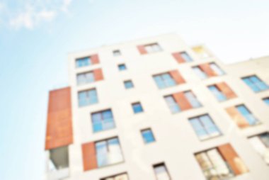 Yeni apartmanlar bulanık arka plan