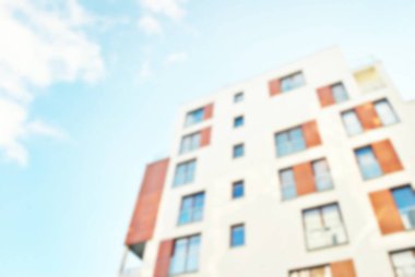 Yeni apartmanlar bulanık arka plan