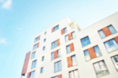 Yeni apartmanlar bulanık arka plan