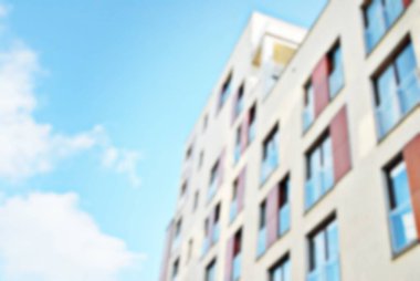 Yeni apartmanlar bulanık arka plan