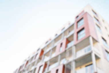 Yeni apartmanlar bulanık arka plan