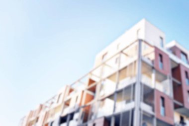 Yeni apartmanlar bulanık arka plan