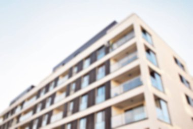 Yeni apartmanlar bulanık arka plan