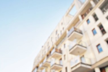 Yeni apartmanlar bulanık arka plan
