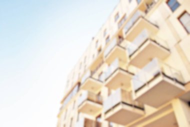 Yeni apartmanlar bulanık arka plan