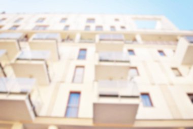 Yeni apartmanlar bulanık arka plan