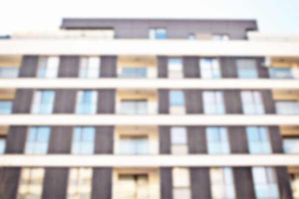 Abstract blur of modern apartment building