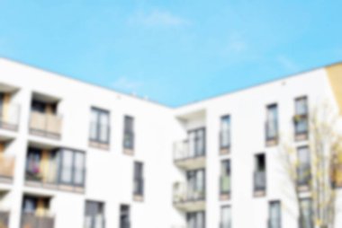 Yeni apartmanlar bulanık arka plan