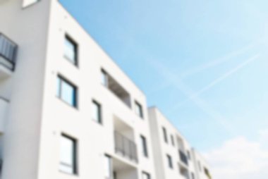 Yeni apartmanlar bulanık arka plan