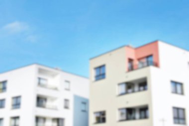 Yeni apartmanlar bulanık arka plan