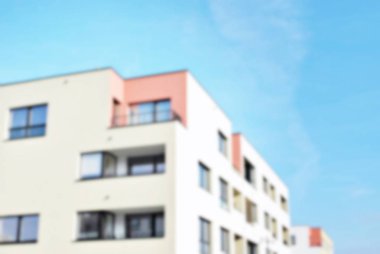 Yeni apartmanlar bulanık arka plan