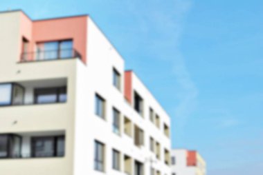 Yeni apartmanlar bulanık arka plan