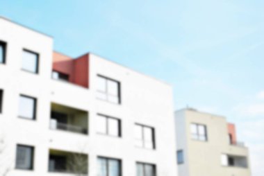 Yeni apartmanlar bulanık arka plan