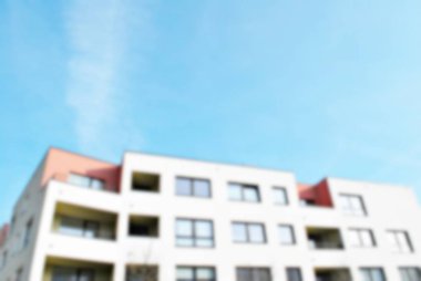 Yeni apartmanlar bulanık arka plan