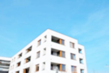 Yeni apartmanlar bulanık arka plan