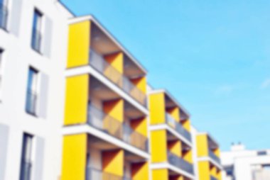 Yeni apartmanlar bulanık arka plan