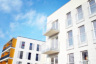 Yeni apartmanlar bulanık arka plan