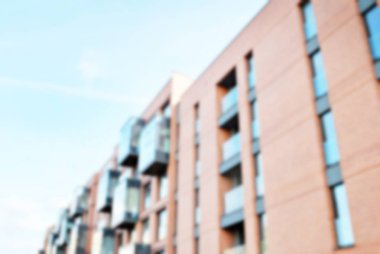 Yeni apartmanlar bulanık arka plan