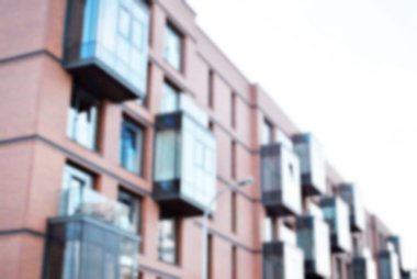 Yeni apartmanlar bulanık arka plan