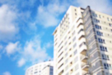 Yeni apartmanlar bulanık arka plan