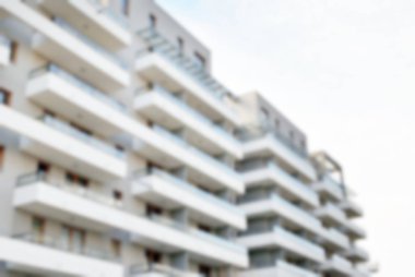 Yeni apartmanlar bulanık arka plan