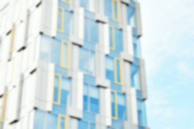 bulanık modern bina cam duvar