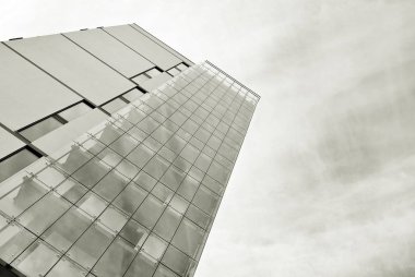 Modern apartman binası. siyah ve beyaz.
