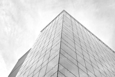 Modern apartman binası. siyah ve beyaz.