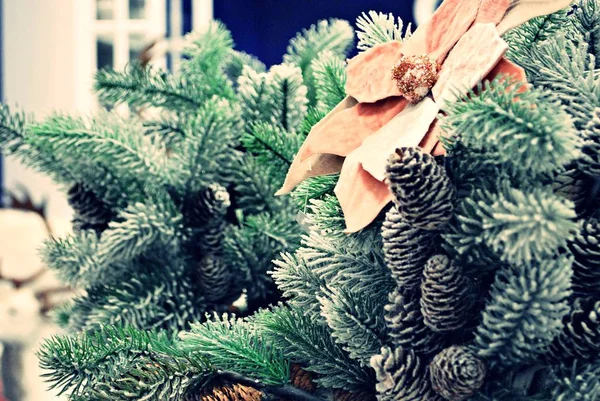 Weihnachtsdekoration Hintergrund Retro Filtereffekt — Stockfoto