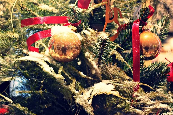 Χριστούγεννα Διακόσμηση Υποβάθρου Εφέ Ρετρό Φίλτρου — Φωτογραφία Αρχείου