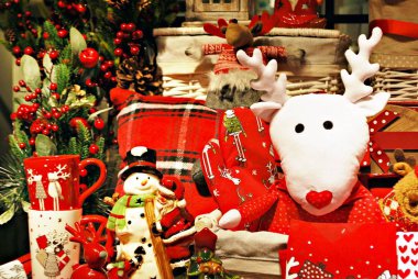 Noel dekorasyon arka plan. Yeni yıl. Noel. Yılbaşı oyuncakları.