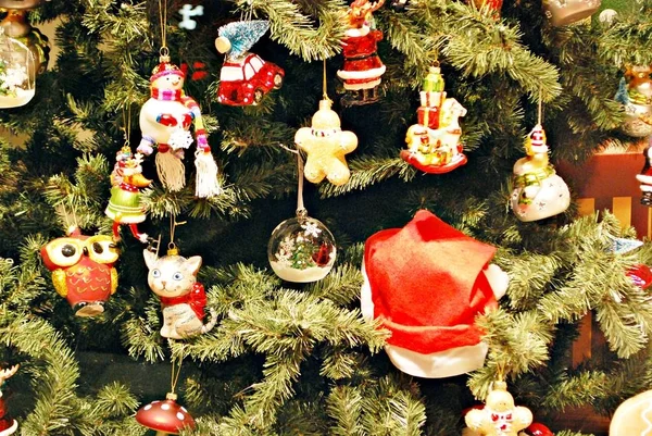 Decorazione Natale Sfondo Capodanno Natale Giocattoli Anno Nuovo — Foto Stock