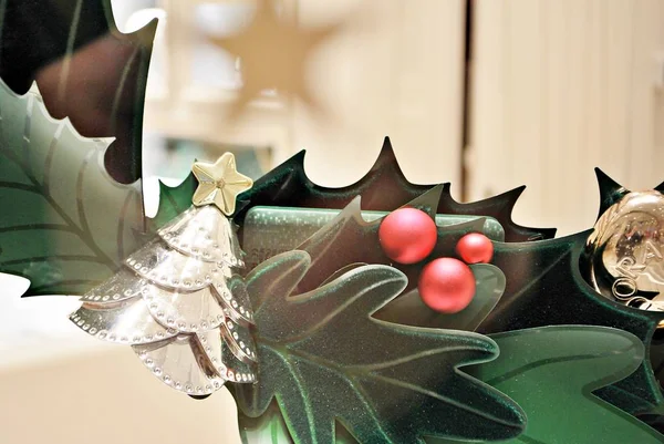 Kerstmis Decoratie Achtergrond Decoratie Voor Kerstfeest — Stockfoto