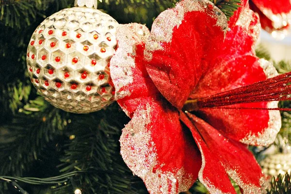 Árbol Navidad Regalos Fondo Navidad Con Decoraciones — Foto de Stock