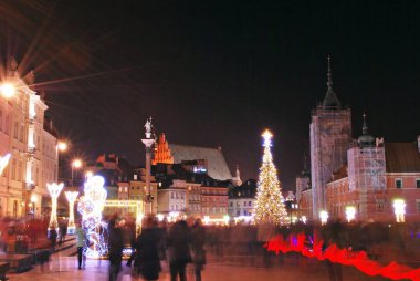 Açık havada Noel süsleri Varşova Street