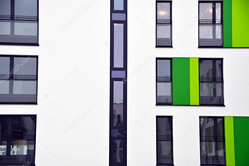 Facade of a modern apartment building