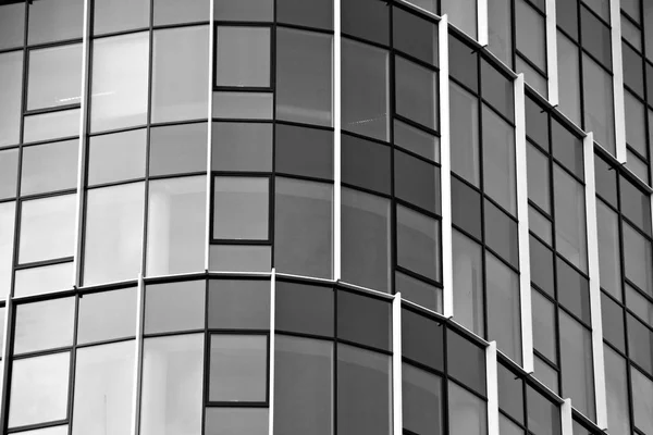 Immeuble Bureaux Moderne Détails Architecturaux Bâtiment Moderne Noir Blanc — Photo