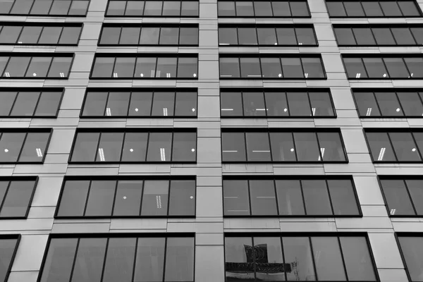 Modernes Bürogebäude Architektonische Details Des Modernen Gebäudes Schwarz Weiß — Stockfoto