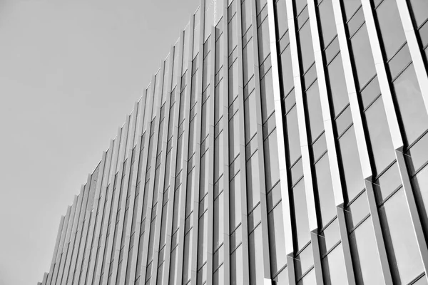 Immeuble Bâtiment Commercial Extérieur Bâtiment Noir Blanc — Photo