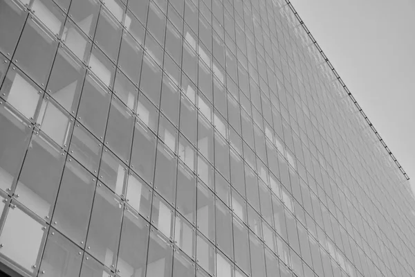 Facade Modern Apartment Building Black White — Stock Photo, Image