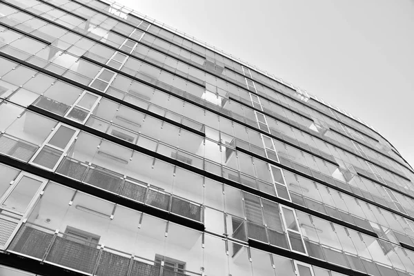 Fachada Moderno Edificio Apartamentos Blanco Negro —  Fotos de Stock
