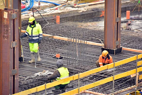 Warszawa Polska Lutego 2018 Construction Miejsce Varso Budynku Biurowego — Zdjęcie stockowe