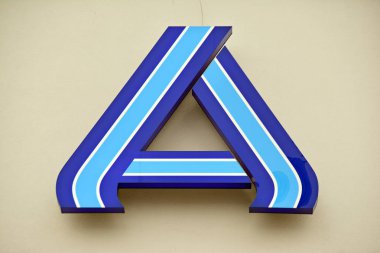 Varşova, Polonya. 14 Mart 2018. Aldi imzala. Şirket tabela Aldi.