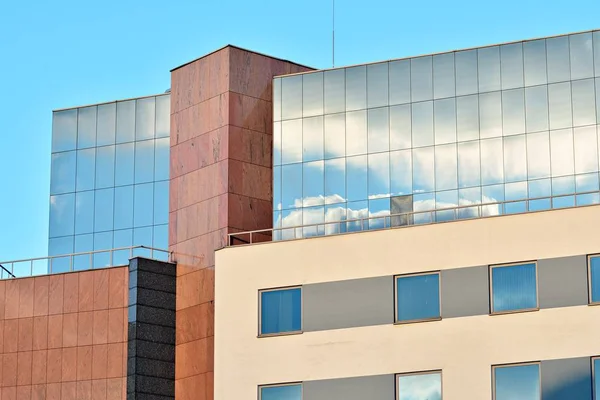 Glass Walls Office Building Business Background — Stock Photo, Image