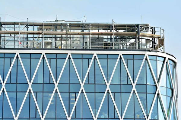 Szklane Ściany Budynku Biurowego Otoczenie Biznesu — Zdjęcie stockowe