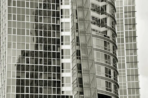 Paredes Vidro Edifício Escritório Contexto Negócios Preto Branco — Fotografia de Stock