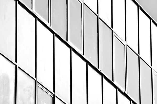 Скляні Стіни Офісної Будівлі Бізнес Фон Чорно Білий — стокове фото