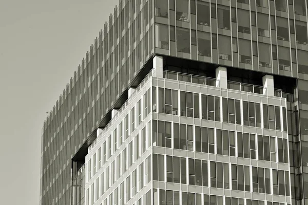 Стеклянные Стены Офисного Здания Деловой Фон Черное Белое — стоковое фото