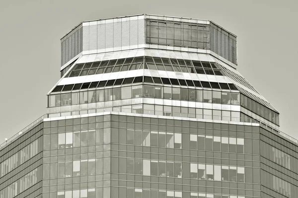 Las Paredes Cristal Del Edificio Oficinas Fondo Negocios Blanco Negro — Foto de Stock