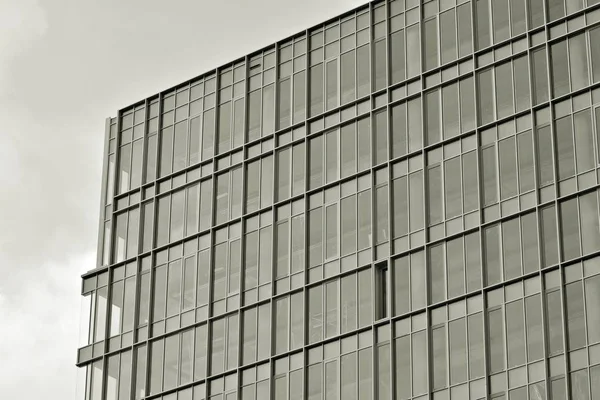 Glass Walls Office Building Business Background Black White — Stock Photo, Image